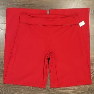 ❤️ NWT! YANSI FUGEL WIDE LEG PULL ON RED YOGA PANTS, LARGE